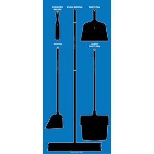 Ultra Aluma-Lite™ Dry Shadow Board (English Only) - 68", 30", Aluminum, Blue, Black, Included, English, '-40° to 176°F