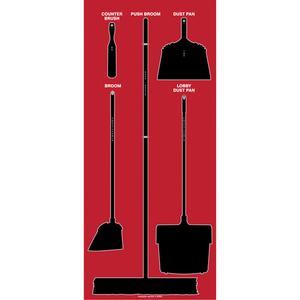 Ultra Aluma-Lite™ Dry Shadow Board (English Only) - 68", 30", Aluminum, Red, Black, Not Included, English, '-40° to 176°F