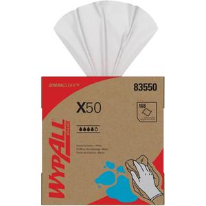 X50 Wipers - All-Purpose, 12-1/2", 8-3/4", White, 168, 10