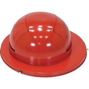 Drum Waste Disposal Top - Metal, Dome Lid, 23-1/2" Dia., Red, 2