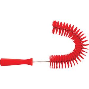 Hooked Brush - Vessel/Tube/Pipe, Red, 15-1/2", Medium/Stiff