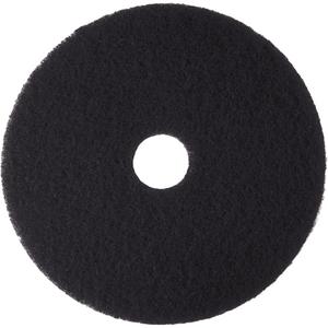 High Productivity Floor Pad - Stripping, 16", Black, Nylon, 3-3/8", 1/2"