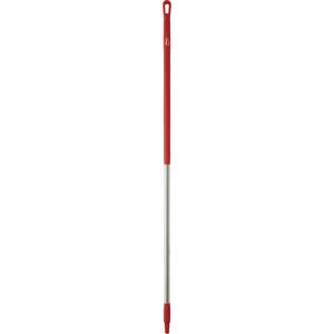 Handle - Standard, Aluminum, 59", 1-1/4", Euro Threaded, Red, Broom/Squeegee/Scraper