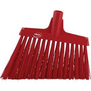 Angle Broom Head - Polyester, 12", X-Coarse, Red, Red