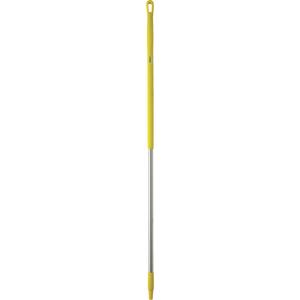 Handle - Standard, Aluminum, 59", 1-1/4", Euro Threaded, Yellow, Broom/Squeegee/Scraper
