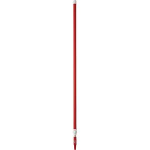 Deck Scrub Handle - Telescopic, Aluminum, 62"-113", 1-1/4", Euro Threaded, Red, Brush/Pad Holder