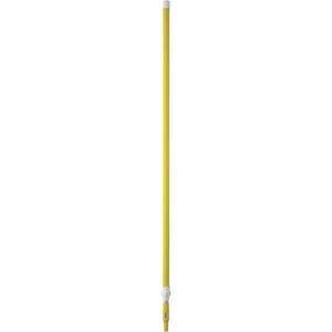 Deck Scrub Handle - Telescopic, Aluminum, 62"-113", 1-1/4", Euro Threaded, Yellow, Brush/Pad Holder