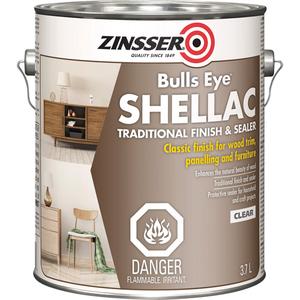 Zinsser® Bulls Eye® Shellac Sealer - Gallon, 3.7 L, 340 g, 473 ml, 946 ml, Clear