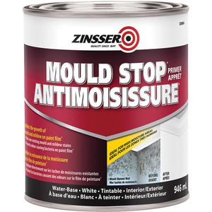Mold Stop Primer - Can, White, Tintable White, 946 ml, 3.78 L, 946 ml, Very Flat