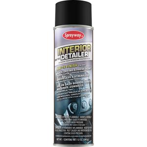 Interior Detailer Automotive Cleaner - 12 oz., Aerosol Can, 10 oz., Clear, Fruity, Fine Mist Spray