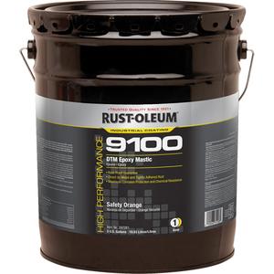 9100 System DTM Epoxy Mastic Base - Pail, Orange, Safety Orange, Dunes Tan, Silver Grey, Navy Grey, White, 18.9 L/5 gal., 5 gal., Gloss, 3 Years (Unopened Containers), Safety Orange