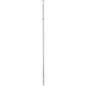 Handle - Standard, Aluminum, 51", 1-1/4", Euro Threaded, White, Broom/Squeegee/Scraper, Vikan Brooms, Scrapers & Squeegees