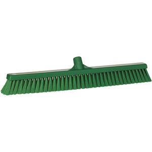 Small Particle Push Broom Head - Polyester, 24", Fine, Green, Green, Polypropylene, Euro