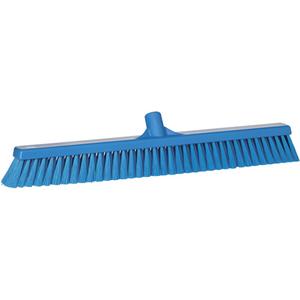 Small Particle Push Broom Head - Polyester, 24", Fine, Blue, Blue, Polypropylene, Euro