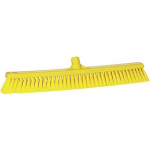 Small Particle Push Broom Head - Polyester, 24", Fine, Yellow, Yellow, Polypropylene, Euro