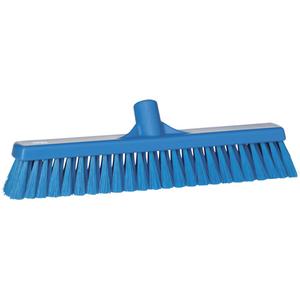 Small Particle Push Broom Head - Polyester, 16-1/2", Fine, Blue, Blue, Polypropylene, Euro