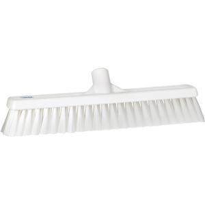 Small Particle Push Broom Head - Polyester, 16-1/2", Fine, White, White, Polypropylene, Euro