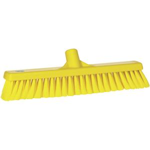 Small Particle Push Broom Head - Polyester, 16-1/2", Fine, Yellow, Yellow, Polypropylene, Euro