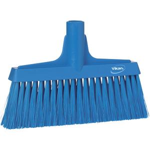 Upright Broom Head - Polyester, 10-1/4", Fine/Coarse, Blue, Blue, Polypropylene, Euro