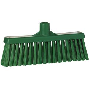 Upright Broom Head - Polyester, 12", Medium, Green, Green, Polypropylene, Euro