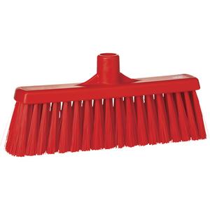 Upright Broom Head - Polyester, 12", Medium, Red, Red, Polypropylene, Euro