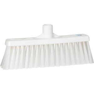Upright Broom Head - Polyester, 12", Medium, White, White, Polypropylene, Euro