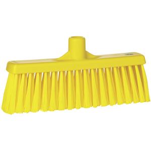Upright Broom Head - Polyester, 12", Medium, Yellow, Yellow, Polypropylene, Euro