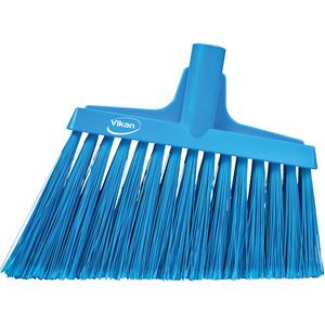 Angled Broom Head - Polyester, 11-1/2", Split, Blue, Blue, Polypropylene, Euro