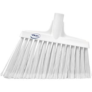 Angled Broom Head - Polyester, 11-1/2", Split, White, White, Polypropylene, Euro