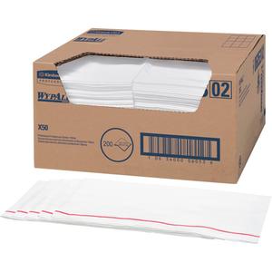 X50 Food Service Wipers - Heavy-Duty/Specialty, 23-1/2", 12-1/2", White, Box, Hydroknit*, 200