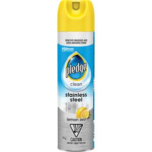 Pledge® Stainless Steel Cleaner - 275 g, Aerosol Can, Lemon