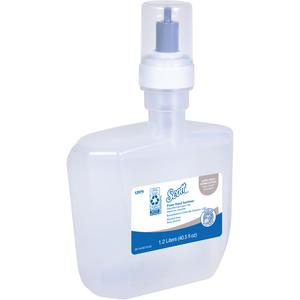 Scott® Essential™ Alcohol Free Foam Hand Sanitizer - 0%, Cartridge Refill, 1200 ml, Unscented, Dispenser Models 92194, 11329, 92148, 92147, 32508, 32499 & 32504, Clear