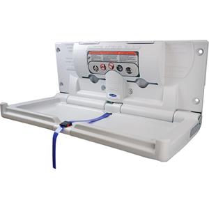 Baby Changing Station - 17-1/2", 34-1/4", Polyethylene, Nylon, Grey, 250 lbs.
