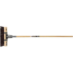 Street Broom - 18", Synthetic, X-Coarse, 16", 60", 1-1/8", Ash
