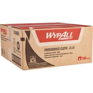 WypAll® Foodservice Cloths - Specialty, 23-1/2", 12-1/2", Box, FSC & NSF, Hydroknit®, Blue