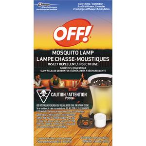 OFF! PowerPad® Mosquito Repellent Lamp Refills - Refill, DEET Free, 1.644 g, 2 Candles & 2 Insecticide Pads