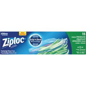 Ziploc® Fresh Produce Bags - Press & Seal, 10-1/2", 10-1/2", 15