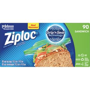 Ziploc® Sandwich Bags - Press & Seal, 6-1/2", 5-3/5", 90