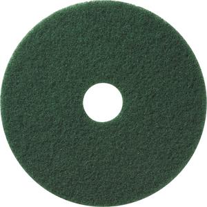 Floor Pads - Stripping/Scrubbing, 12", Green, Round, 3-1/4", 350 RPM, Green Seal®