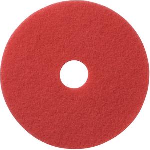 Floor Pads - Buffing, 12", Red, Round, 3-1/4", 800 RPM, Green Seal®