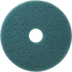 Aqua Floor Pads - Burnishing, 19", Aqua, Round, 3-1/4", 3000 RPM, Green Seal®
