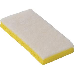 745W Light-Duty Scouring Sponges - 6-1/4", 3-1/5", White, Yellow, 0.88"