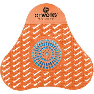 AirWorks® Premier Urinal Screens with Block - Mango, Orange & Blue