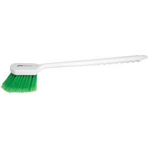Long Handle Detail Brush - Scrub, PVC, 20", Green, Plastic, Flagged
