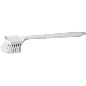 Long Handle Pot Brush - Scrub, Polypropylene, 20", White, HDPE