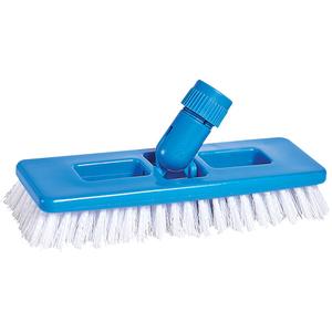 Universal Scrub & Grout Brush - Scrub, Polypropylene, 9", White, Plastic, Blue