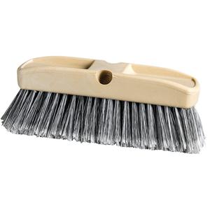 Acid Resistant Car/Truck Brush - 10", Plastic, PVC, Brown, Grey & White