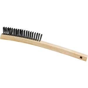 Scratch Brush - 13-3/4", 3 x 19, 1-1/4", Steel, Wood