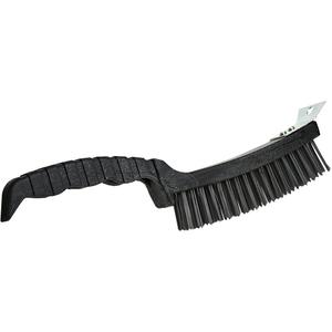 Scratch Brush - 12", 12", 4 x 17, 1-1/4", Steel, Plastic, Black