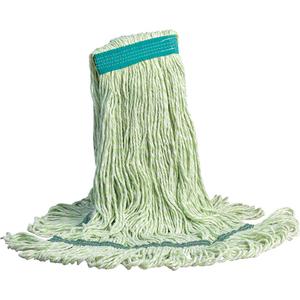 MicroPet™ Eco Series Mop - General Use, Loop, Microfibre, Medium, Green & White, PVC, Narrow